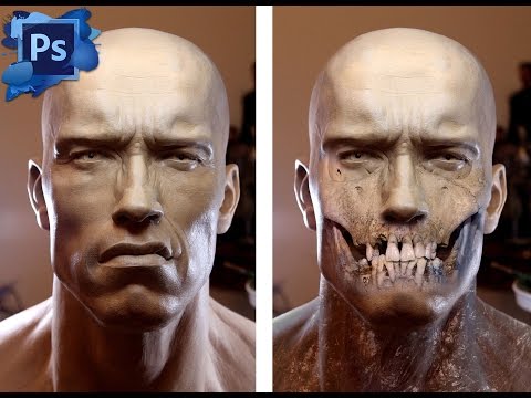 Arnold Schwarzenegger Photoshop Eğitimi: Halloween Kafatası Yüz Öğretici Resim 1