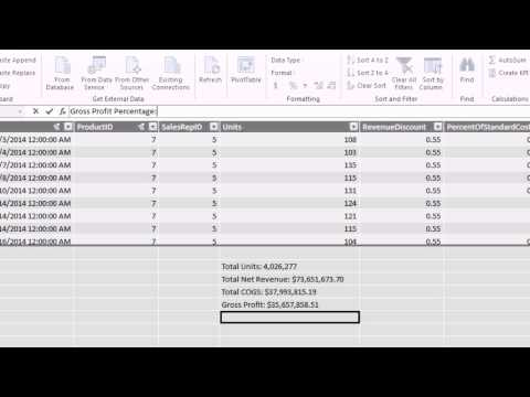 Excel 2013 Powerpivot Temelleri #09: Hesaplanan Alanlar Ve Dax İşlevleri 9 Örnekler Resim 1