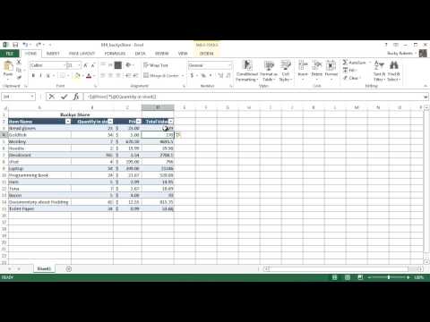 Microsoft Excel 2013 Eğitimi - 20 - Tablolardaki Formülleri Kullanma