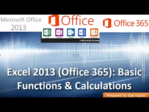 Çarpımı, Bölünme Ve Çıkarma Excel 2013 (Office 365): Temel Fonksiyonları Bölüm 3 18