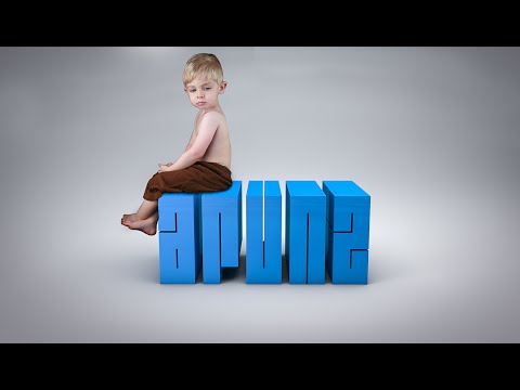 Çocuk 3D Metin Logo | Sinema 4D C4D | Photoshop Eğitimi Resim 1