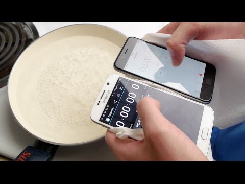 Samsung Galaxy S6 Vs İphone 6 Kaynama Sıcak Su Test