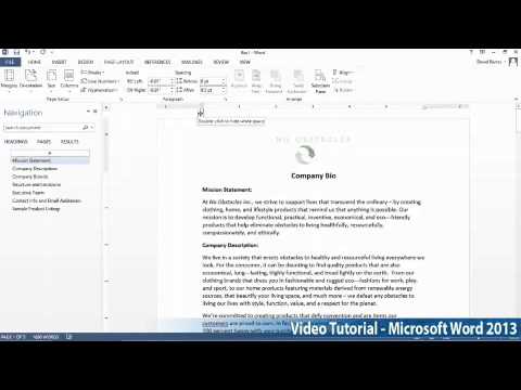 Microsoft Office Word 2013 Öğretici Adım Adım Part05 01 Sayfaları Tarafından