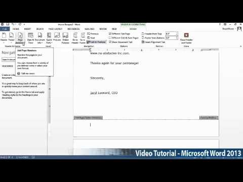 Microsoft Office Word 2013 Öğretici Adım Adım Part05 03 Bölümler Resim 1