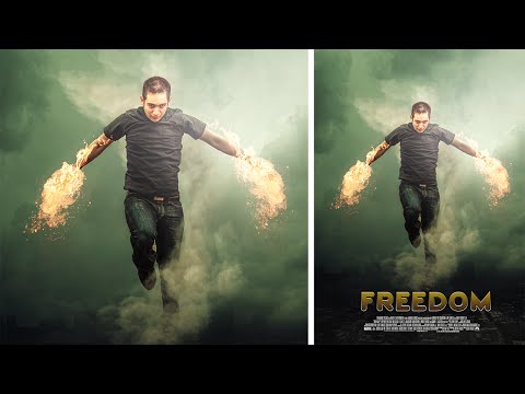 Photoshop İşleme | Film Afiş Tasarımı | Yangın Fotoğraf Efekti