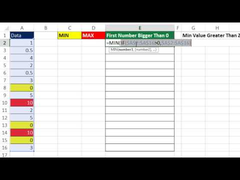 Excel Sihir Numarası 1227: Koşullu Biçim: Min, Max Ve Min Değeri Sıfırdan Büyük Resim 1